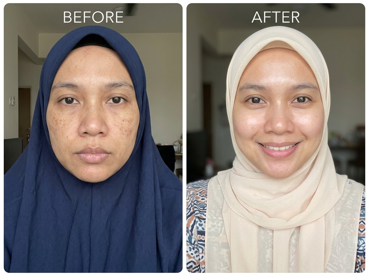 Sebelum dan Selepas Tabita Skincare Original