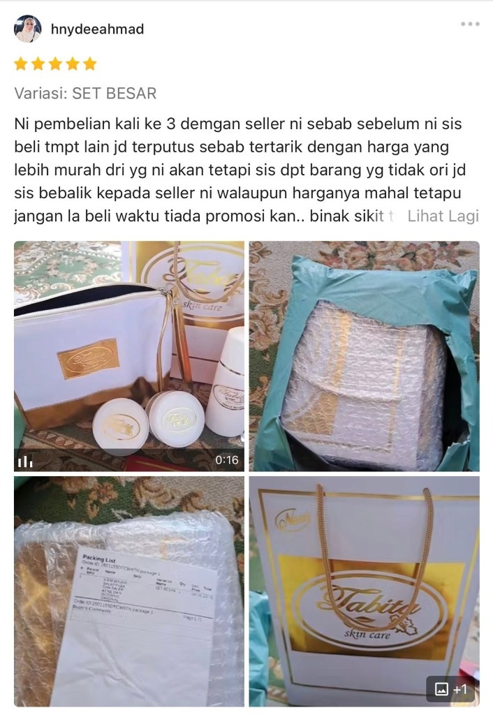 Ulasan Pembeli 4 - Pembelian Kali Ke-3